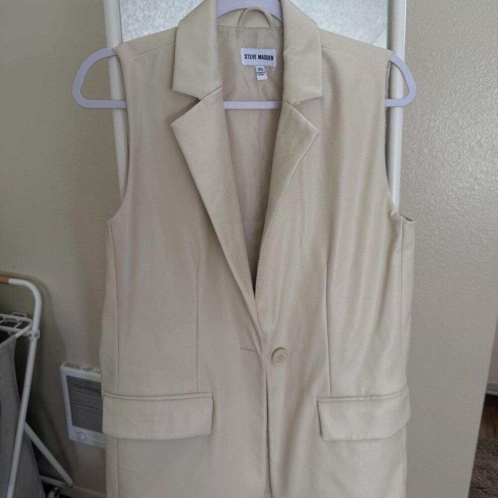 Steve Madden Womens faux leather vest